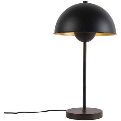Afbeelding van QAZQA Retro tafellamp zwart met goud Magnax