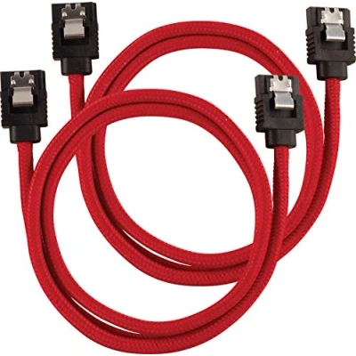 Afbeelding van Corsair CC 8900254 SATA kabel 2 stuks 0,6 m Zwart, Rood