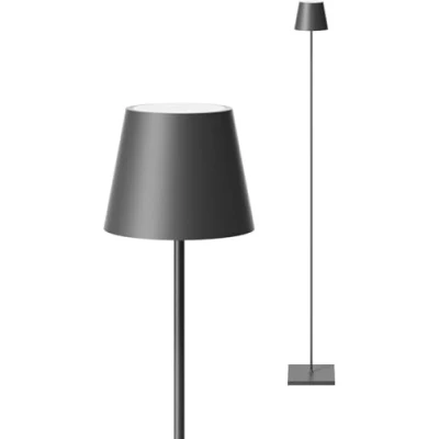 Afbeelding van Sigor LED vloerlamp Nuindie IP54 120 cm rond USB C grafiet