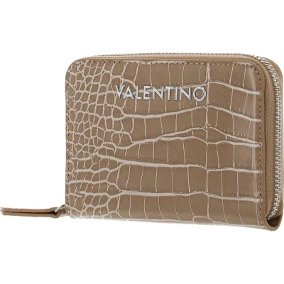 Afbeelding van VALENTINO Portemonnee Conscious Re Zip Around Croco Wallet Beige