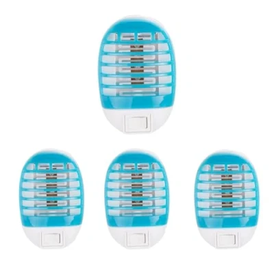 Afbeelding van Elektrische muggenlamp, elektrisch vliegengaas met licht, voor huis, tuin, binnen, buiten, keuken, woonkamer, insecten, muggen, vliegen, eik, vliegenbescherming, vliegenbescherming