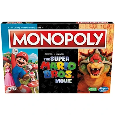 Afbeelding van Monopoly The Super Mario Bros. Movie Edition kinderbordspel Familiespellen voor fans Inclusief Bowser Token Leeftijd 8+ 2 6 spelers
