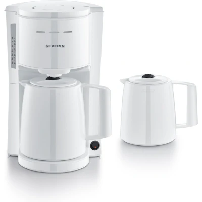 Afbeelding van Severin KA 9309 Filterkoffiezetapparaat 2x Thermoskan Wit