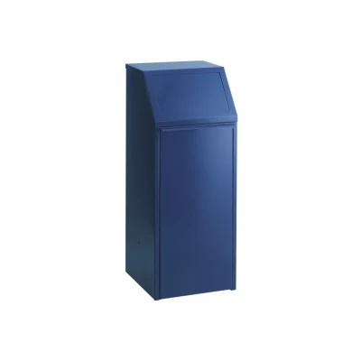 Afbeelding van Afvalbak met pushdeksel 70 ltr blauw