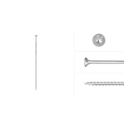 Afbeelding van Spaanplaatschroeven Verzinkt 6 x 240 mm Torx 25 met snijpunt Doos 100 Stuks