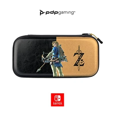 Afbeelding van PDP Gaming Officieel Gelicentieerd Switch Slim Deluxe Travel Case Zelda Breath of the WIld Semi Hardshell Console Stand Holds 14 Games Works met OLED &amp; Lite