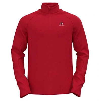Afbeelding van Longsleeve Odlo Men Mid Layer 1/2 Zip Berra Light Chinese Red S