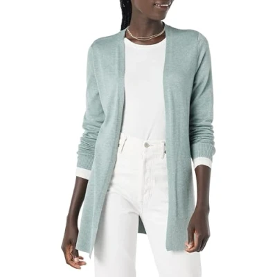 Afbeelding van Amazon Essentials Dames Lichtgewicht vest met open voorkant (verkrijgbaar in grote maten), Saliegroen, L