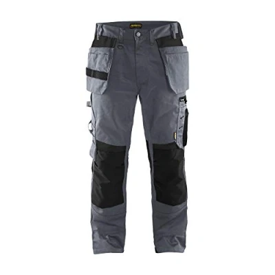 Afbeelding van Blaklader Werkbroek met spijkerzakken 1555 1860 Grijs/Zwart D84