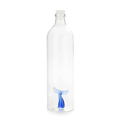 Afbeelding van Balvi fles Atlantis staart 1.2L blauw Glas Transparant / 30 x 8.5 cm