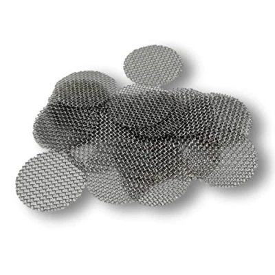 Afbeelding van EKNA Pijpzeef 15 mm, grof inlegzeef, metalen fluitje, stalen zeef, vaporizer zeef 25 stuks