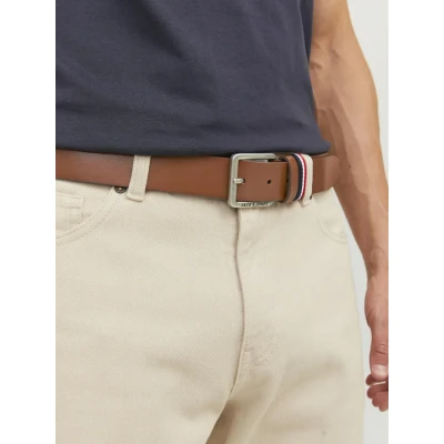Afbeelding van Jack &amp; Jones Jacespo BELT Riem, Heren, Maat: 80, Cognac