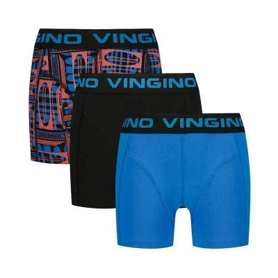 Afbeelding van Vingino boxershort set van 3 hardblauw/zwart/oranje