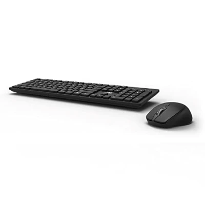 Afbeelding van PORT CONNECT 2,4 GHz draadloos professioneel desktoppakket: stille muis en USB A/USB C toetsenbord, zwart