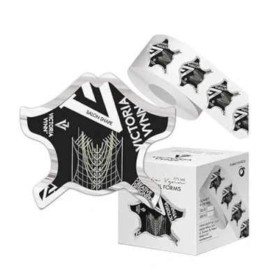 Afbeelding van Victoria Vynn Sjablonen Salon Nail Forms Zwart 100 St.