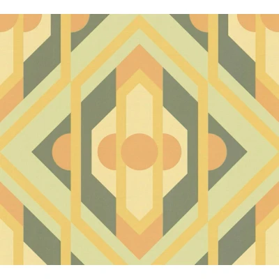 Afbeelding van AS Creation Retro Chic 39531 2 / 395312 Groen Geel