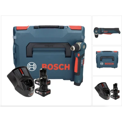 Afbeelding van Bosch Professional GWB 12V 10 accu haakse boormachine 12 V + 2x 6.0 Ah lader L Boxx