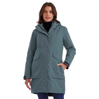 Afbeelding van killtec dames Parka/jas waterdicht met afritsbare capuchon Damen Funktionsparka, blaugrau, 44, 43284 000