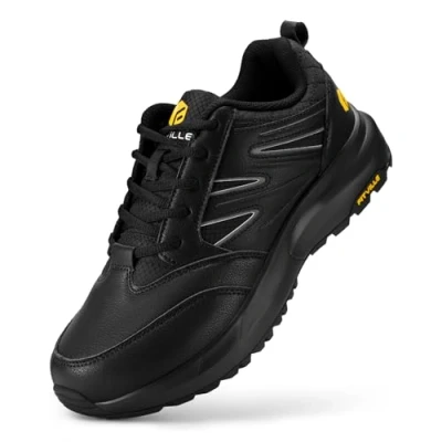 Afbeelding van FitVille Extra Brede Wandelschoenen Heren Waterdichte Schoenen Antislip Outdoor Zwart 47 EU breed