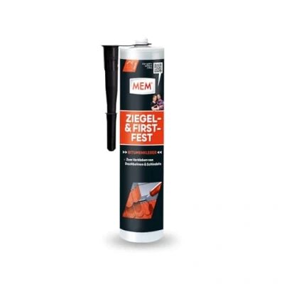 Afbeelding van MEM Baksteen en nokbestendige, oplosmiddelvrije koudelijm van bitumen, bijzonder hoge kleefkracht, voor dakspanen bitumen dakmembranen, donkerbruin, 445 g