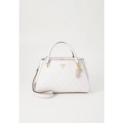 Afbeelding van GUESS Handtas Schoudertas Noelle II Luxury Satchel White Logo Wit