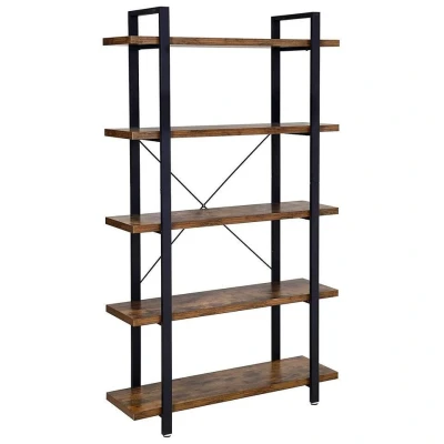 Afbeelding van Parya Home Boekenrek Industrieel Hout/Metaal Bruin/Zwart