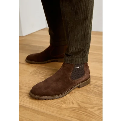 Afbeelding van bugatti Korte laarzen, Heren, Maat: 44, Dark brown Veloursleer