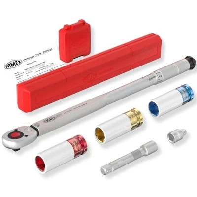 Afbeelding van FAMEX 10886 3N KS Momentsleutel 1/2 30 210 Nm Met doppen 17, 19, 21