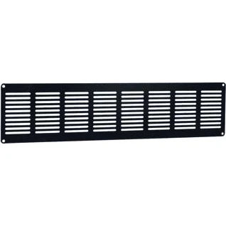 Afbeelding van Nedco plintrooster vlak alum. 400 x 100 mm zwart