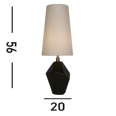 Afbeelding van Searchlight Tafellamp Apex zwart EU88250BK
