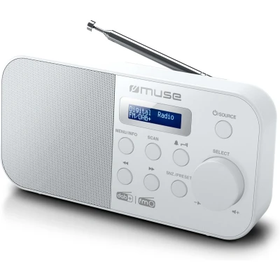 Afbeelding van Muse M 109DBW Compacte digitale DAB+ / FM radio, wit