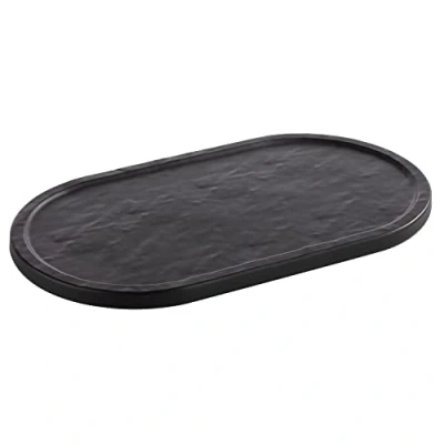 Afbeelding van APS 85099 dienblad SLATE, dienblad, melamine, zwart, 28 x 15,5 1 cm, vaatwasmachinebestendig