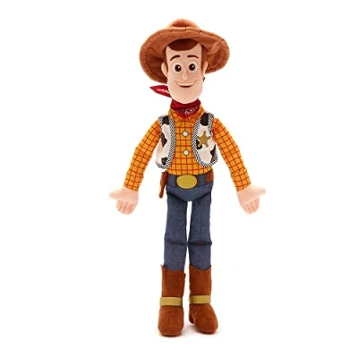 Afbeelding van Disney Store officiële middelgrote, zachte Woody pop uit, Toy Story, 47 cm, pluchen, knuffelbare cowboy in legendarische outfit met geborduurde details en afwerking