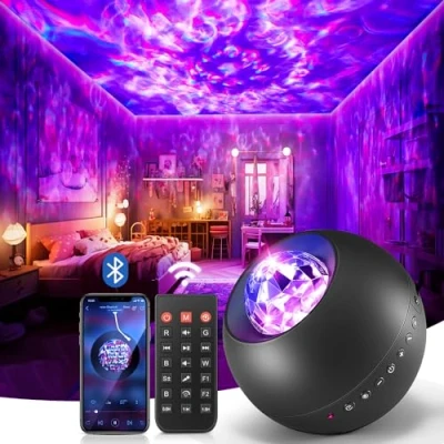 Afbeelding van LED sterrenhemelprojector kinderen, kindernachtlampje met witte ruis, Galaxy projector, Bluetooth projectorlamp sterrenhemel, afstandsbedieningstimer Starlight verjaardagscadeau voor vrouwen