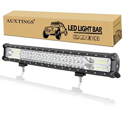 Afbeelding van AUXTINGS 22 inch 56 cm 324 W drierijige LED werklamp bar auto schijnwerper offroad 6000K impregneren IP67 werklicht 12V 24V
