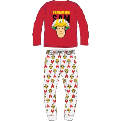 Afbeelding van Brandweerman Sam pyjama maat 92 Fireman pyjamaset rood / grijs