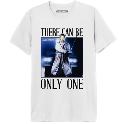 Afbeelding van Highlander &quot;Only One&quot; MEHILDRTS008 T shirt voor heren, Wit, maat S, S