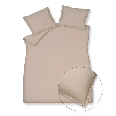 Afbeelding van Vandyck Pure 83 Percale Ruffle Blush 1 persoons (140x200/220 + Sloop)