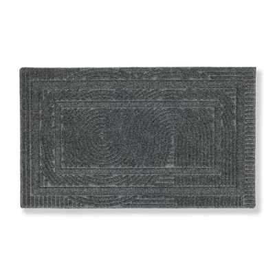 Afbeelding van Antislip deurmat voor buiten Vuilvangmat weerbestendig bij entree Vuilafstotende 45x75 cm lus grijs