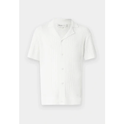Afbeelding van TOM Tailor Denim Relaxed Structure Shirt Overhemd, Heren, Maat: Medium, Off white