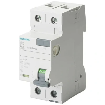 Afbeelding van Siemens 5SV33123 5SV3312 3 FI Schutzschalter F 25A 0.03A 230V