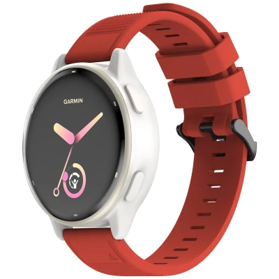 Afbeelding van QuickFit Siliconen bandje 22 mm Garmin Watch aansluiting Rood imoshion En TPU (zacht)