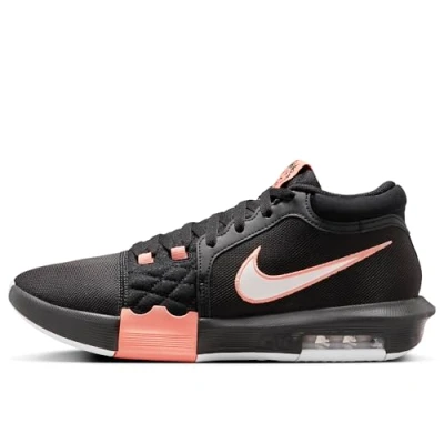 Afbeelding van Nike Performance Lebron Witness VIII Basketbalschoenen, Heren, Maat: 44.5, Black apricot agate white Imitatieleer/ textiel