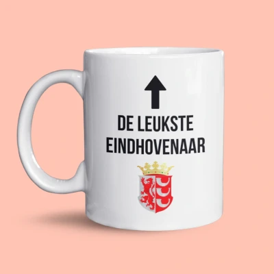 Afbeelding van NietMokken.nl De Leukste Eindhovenaar Mok Brabantse Humor Cadeau voor Eindhovenaren Aan Beide Zijden Bedrukt 325 ml