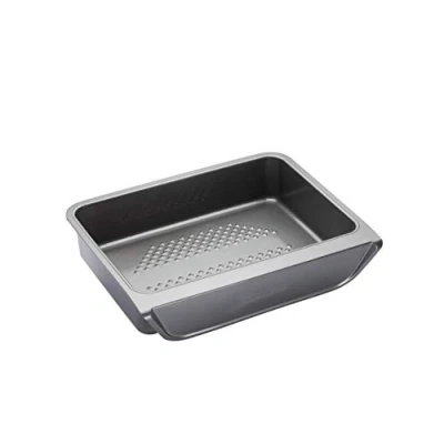 Afbeelding van KitchenCraft MasterClass Smart Stack Braadblik Met Antiaanbaklaag Koolstofstaal ‎41 x 33 8,5 Centimeter Grijs