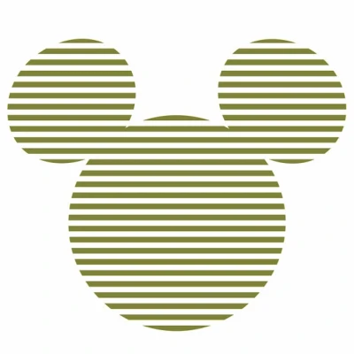 Afbeelding van Komar Wandfolie Mickey Head Stripes 125 x cm (breedte hoogte), rond en zelfklevend (1 stuk)