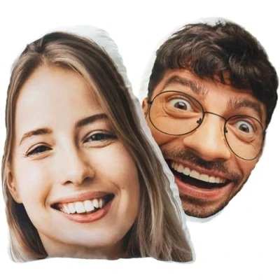 Afbeelding van Ferocity Gepersonaliseerde 3D Custom Face Cushion Gift met uw foto en tekst (30 x 45 cm) Afbeelding Afdrukken Cadeau voor elke gelegenheid (met vulling) gezicht [091]