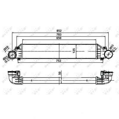 Afbeelding van Intercooler, inlaatluchtkoeler NRF 30161A