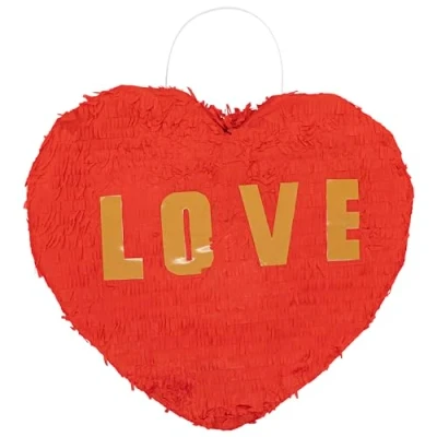 Afbeelding van Amscan 9917719 Valentijnsspel Pinata hart, uittrekbaar, 45 cm x 47,5