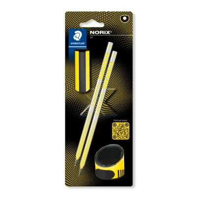 Afbeelding van Staedtler NORIX Grafietpotlood Smart Design 2 stuks HB Geel